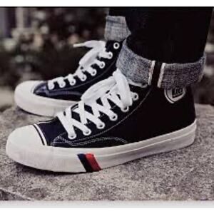 PRO-Keds Royal Hi Black size 8.5 retro basketball sneakers high top casual